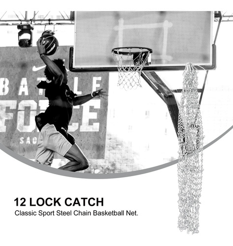 Red De Baloncesto Con Cadena De Acero