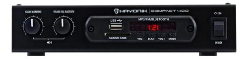 Amplificador 40w Com Bluetooth Compact 400 Preto - Hayonik 110V/220V