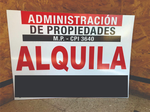 Pack 50 Carteles Inmobiliario En Corrugado Plast. 50x70cm