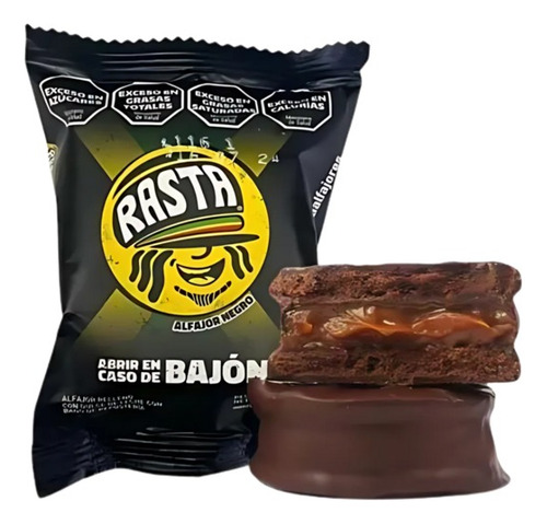 Alfajor Rasta Negro Cajax 18u