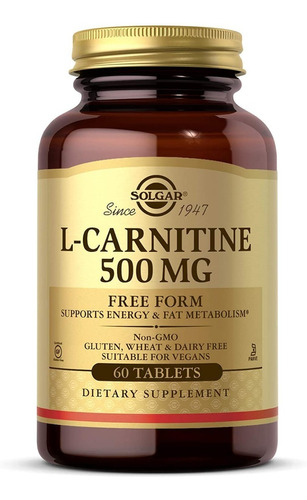 L-carnitina 500 Mg Solgar 60 Tabletas