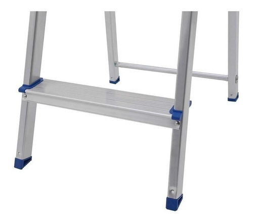 Escalera de aluminio tijera Mor 5106 plateado/azul