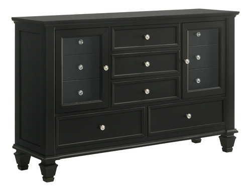 Sandy Beach 4 Piezas Queen Bedroom Set Negro