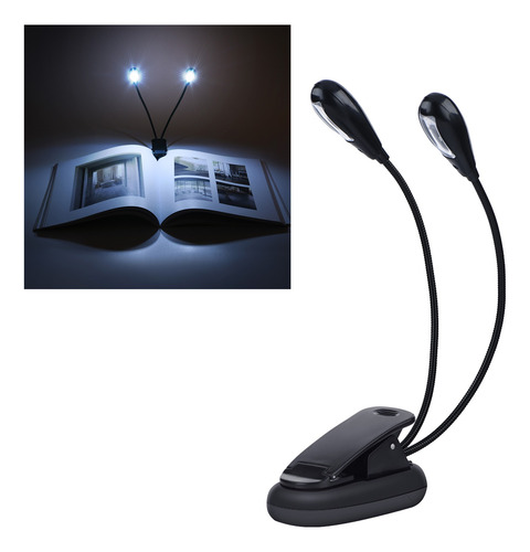 Lámpara Led Doble Brazo Ajustable Para Atril O Lectura