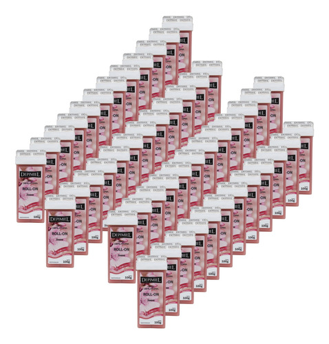 Kit 48 Cera Roll-on Suave Depilatória Pelos Finos Depimiel