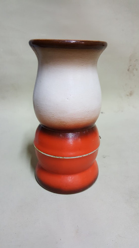 Florero En Ceramica Cilindrico Al Oleo