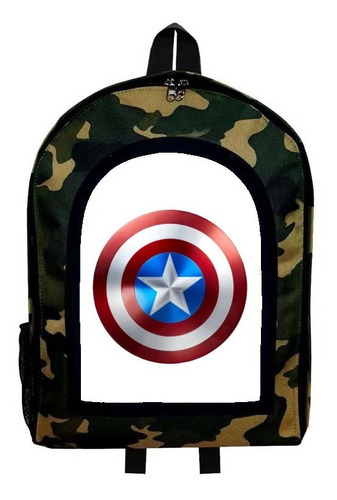 Mochila Camuflada Capitan America Nueva Colección Modelo 146