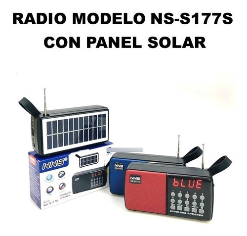 Corneta Bluetooth Radio Modelo Ns-s177s Con Panel Solar