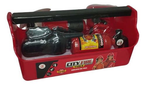 Kit De Bombero Matafuego Herramientas Valija Infantil Toyz