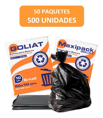 Bolsa Basura Plana 50x70 Pack 500 Unid