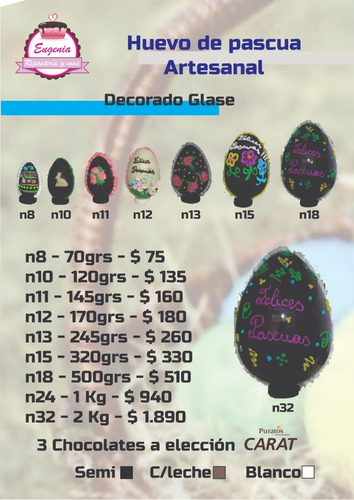 Huevo De Pascua Chocolate - N12 De 170 Grs - Semi Amargo