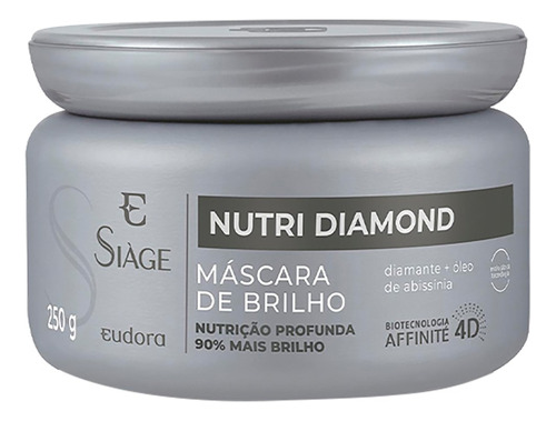  Máscara Eudora Siàge Nutri Diamond nutrição 250g