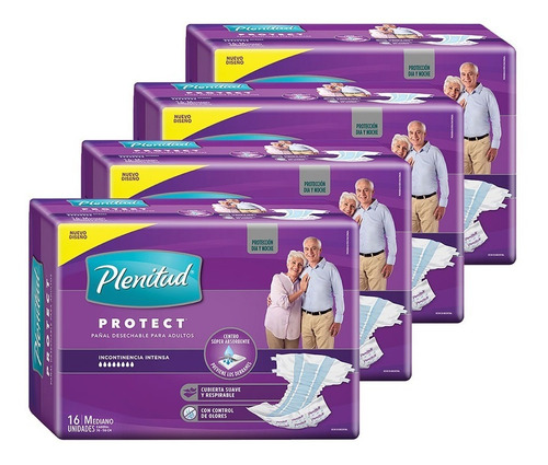 Plenitud Pañal Para Adultos Protect X 16 Pack X 4