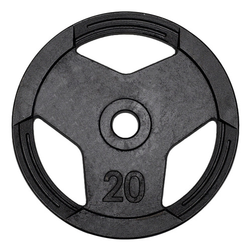Anilha Sport Pintada 20kg Peso De Academia P/ Barras E Halteres Cor Preto