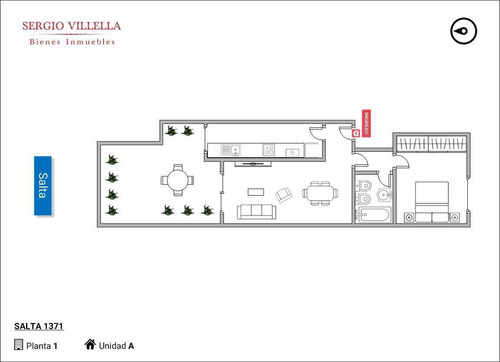 Imagen 2 de 12 de Departamento De Un Dormitorio En Venta En Rosario