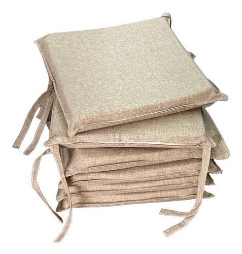 Almohadon Para Silla Lino Antimancha 40x40 5 Cm Cubresilla 4