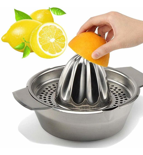 Exprimidor Limon Acero Inoxidable Recipientepara Naranja