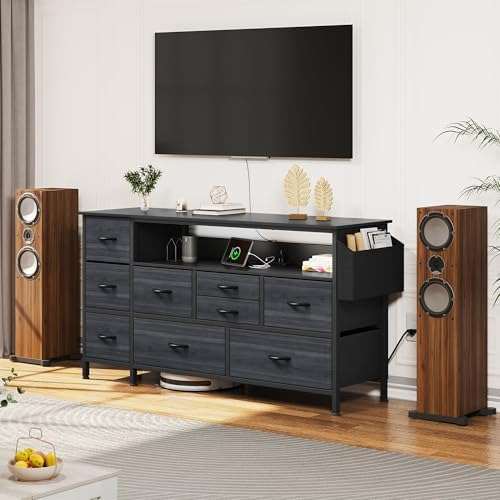 Soporte De Tv Con Estación De Carga, Cómoda Para Tv De 55 Pu