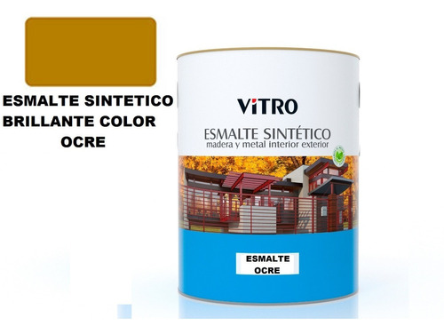 4lts Pintura Esmalte Sintético Brillante Vitro 26 Colores 