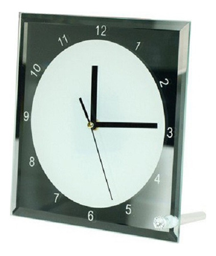 3pz Reloj Promocional Fondo Espejo Cuadrado 20x20cm