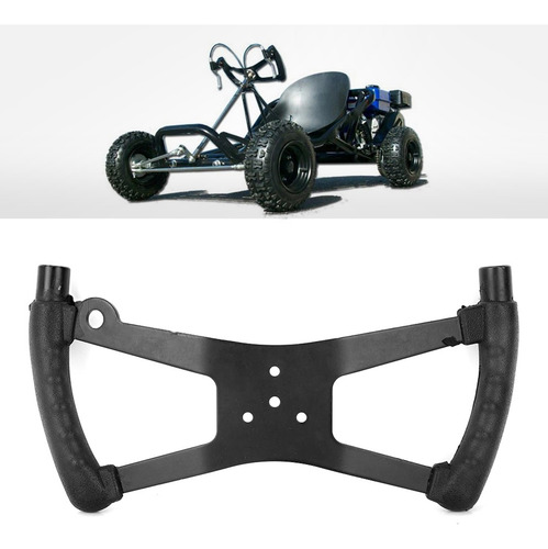 Volante Preto Estilo H Para Racing Kart Go Cart Auto