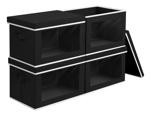 Contenedores Almacenamiento Tapas, Pack 4 Cubos Grandes Vent