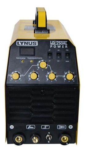 Imagem 3 de 4 de Inversora De Solda Tig/mma Ac/dc Alumínio Lis-250al Lynus