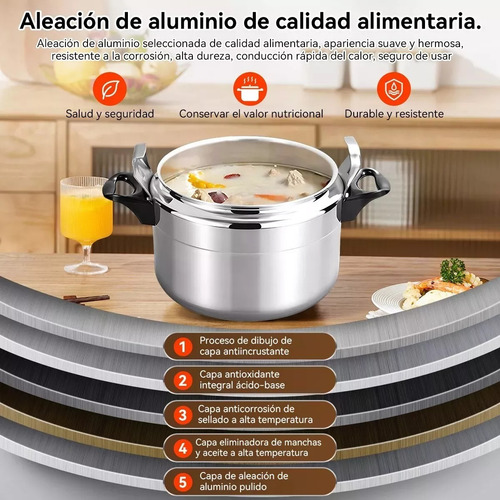 11l Olla A Presión De Aluminio Multifuncional Gran Capacidad