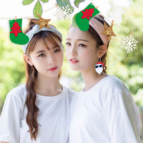 1 Par De Pendientes Navideños De Papá Noel