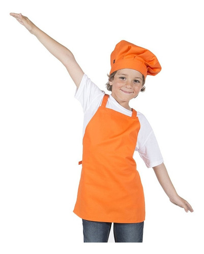 Cook Minichef + 100% Tela Drill Grueso ( Mandil Y Gorro )