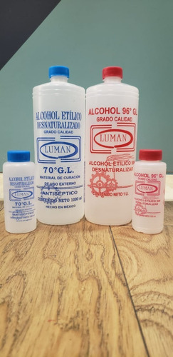 Alcohol Potable De Caña 96° 1 Lt