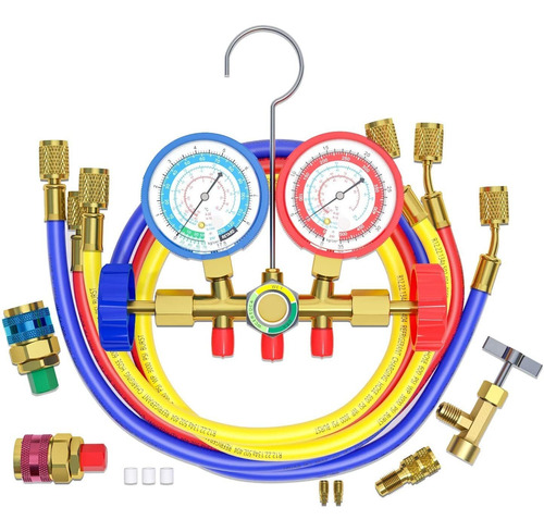 3 Manera Única Juego De Manómetros Ac Colector Para R...
