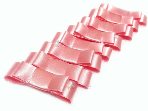 30 Laços Duplo Cetim Nº3 1,5cm E Fita Adicional 21cm