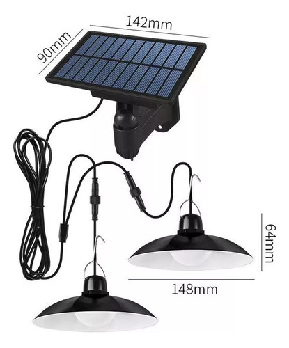 M Luces Colgantes Solares De 4800 Mah Luces Led Para