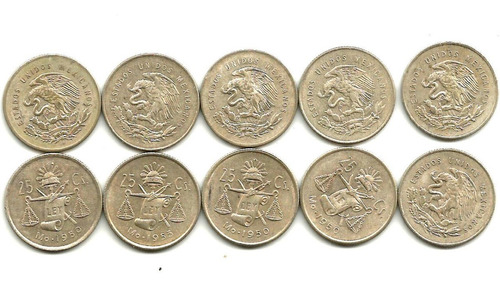 Monedas De 25 Cvs De Balanza Plata 0.300 Lote De 30 Piezas