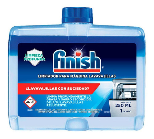 Imagen 2 de 6 de Finish Limpiador De Maquinas Lavavajillas X 250 Ml