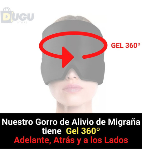 Imagen 2 de 10 de Gorro De Gel Alivio De Migraña Terapia De Frío. Dolor Cabeza