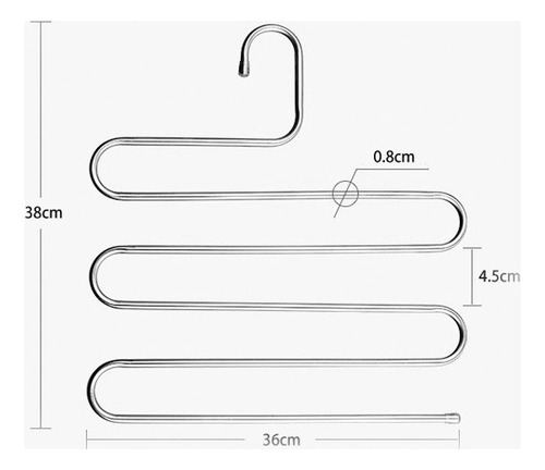 Gancho De Ropa Multifuncional De 5 Capa Para Pantalones