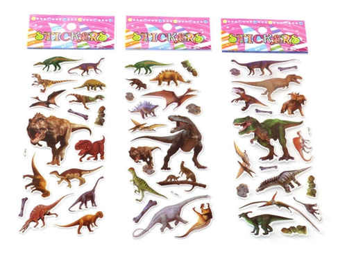 60 Pegatinas 3d De Dibujos Animados Dinosaurios Para Cuadern | Meses sin intereses 60 Pegatinas 3d De Dibujos Animados Dinosaurios Para Cuadern | Meses sin intereses