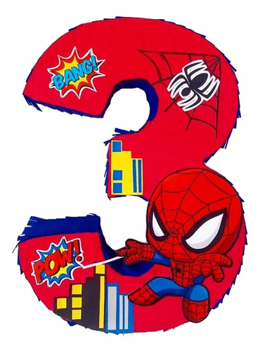 Piñata Número Spiderman