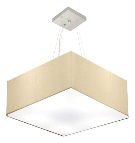 Lustre Pendente Quadrado Vivare Md-4071 Cúpula Tec 70x70cm 110v/220v