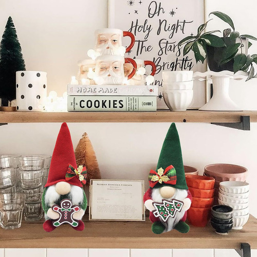 Attiigny Gnomos Navideños De Peluche Con Pan De Jengibre,