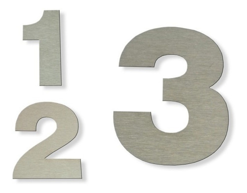 Imagen 1 de 2 de Número Acero Inoxidable 8 Cm Dirección Frente De Casa Placa
