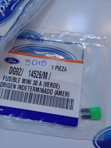 Fusible Miniatura30 Amper (verde) Ford Pieza N° Dg9z 14526 M