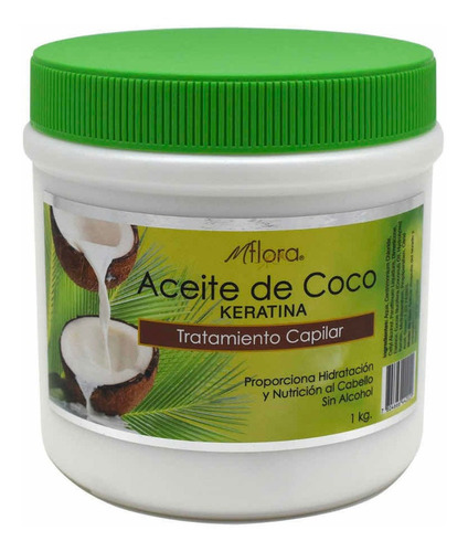 Pack 6 Crema Capilar Keratina De Coco Flora 1kg