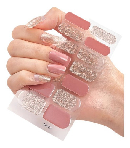 Adesivo Películas Esmalte Manicure Autocolante Rosa Nude