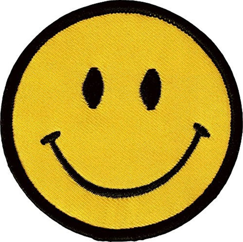 1 x Smiley Happy/smile Face Logo Insignia Hierro