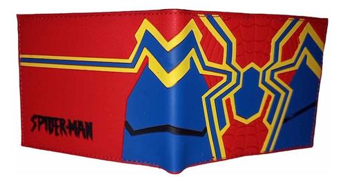 Billetera Spiderman Logo Rojo Amarillo Y Azul