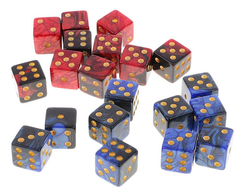 Dados De Plástico Vermelho Preto