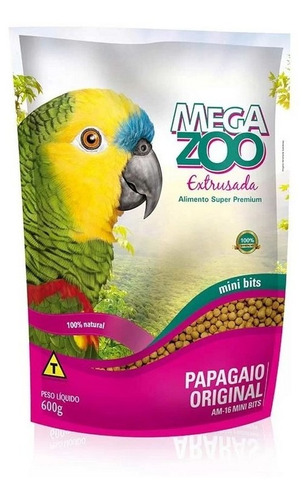 Ração Para Papagaio Am16 Regular Bits 600g Megazoo
